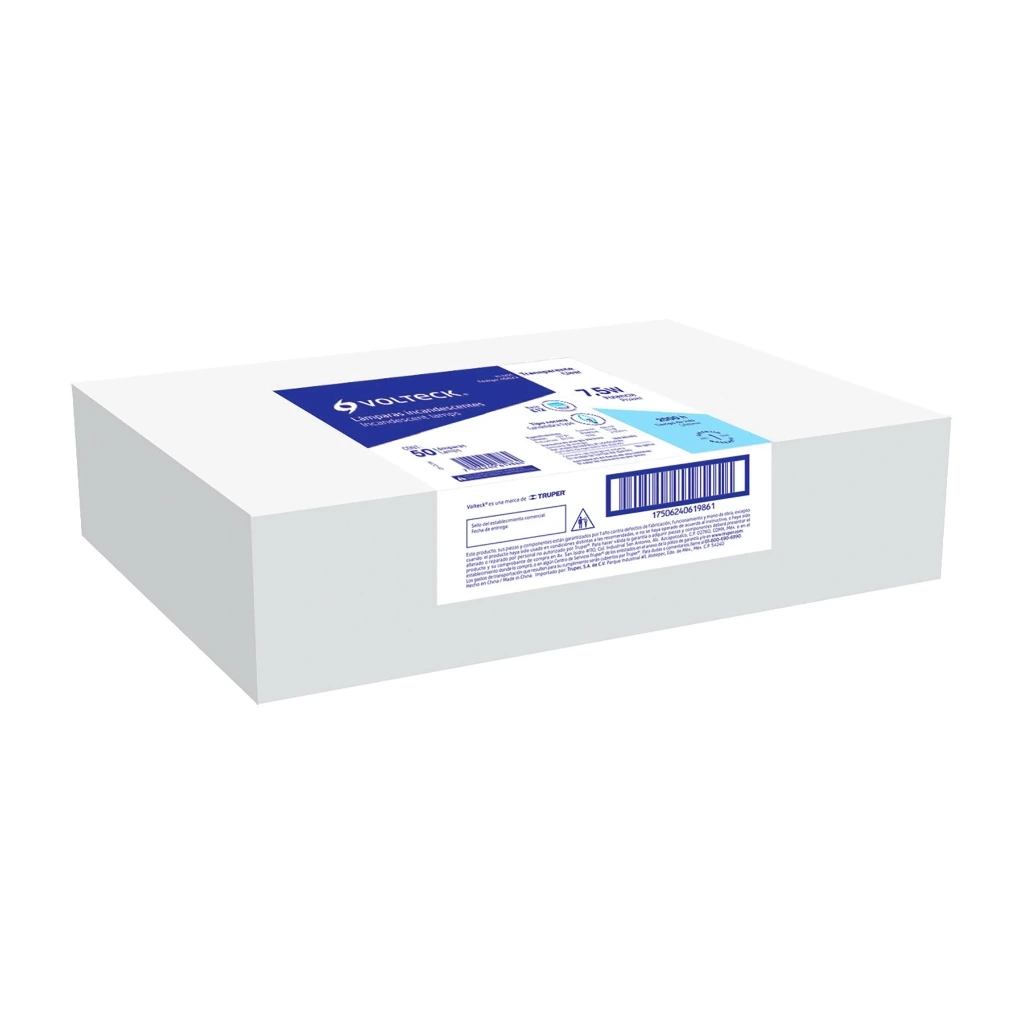 [46823] Caja de foco incandescentes con 50pz transparente 7w volteck